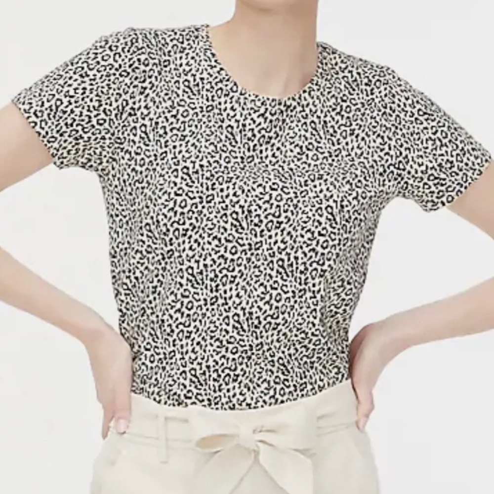 J. Crew Studio Tee NWOT Cheetah Print M